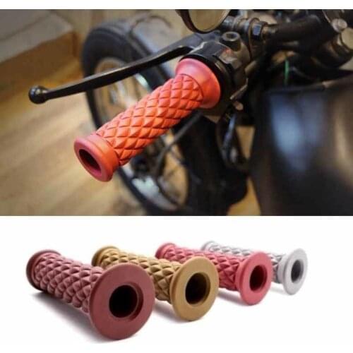 7/8" 22MM Universal Motorcycle Handlebar Hand Grips Cafe Racer Yamaha Clubman Custom for Honda