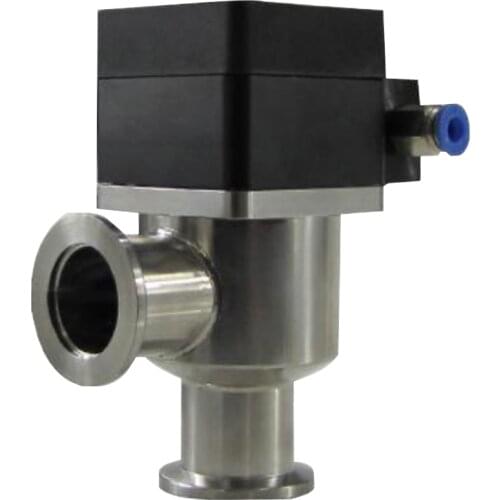 High vacuum pneumatic angle valve