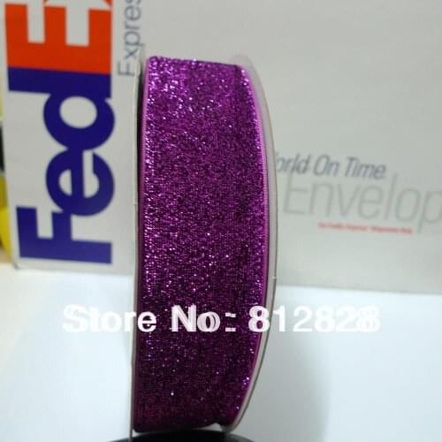 1-1/2'' 38mm #15 Fushia Glitter Metallic Velvet Ribbon Free Shipping