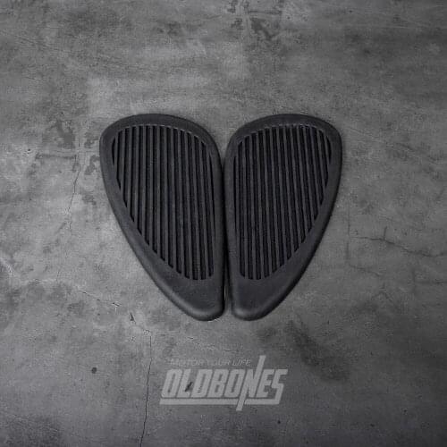 OLDBONES 1 Pair Cafe Racer Rubber Gas Tank Knee Pad Fuel Tank Sticker For Retro Motorcycle