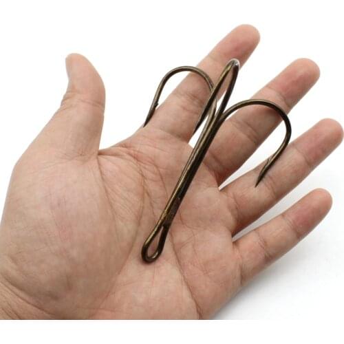 20pc Oversized 12/0 14/0 3 way swivel three anchors treble hook triple hook naked barbed hook pike fishing tackle Umbrella Rigs