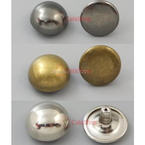 200 sets / Lot 10mm 3/8" Double Mushroom Domed Rivet Cap Stud Rapid Leather craft for clothes Bracelet