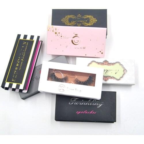 500pcs Private custom lashes boxes High grade false eyelashes box customization eye lash packging print hot stamp your own logo