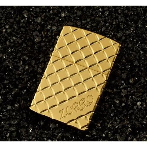 Zorro kerosene lighter creative Plaid armor luxury gift metal craft New style Gasoline Oil Cigarette accessories