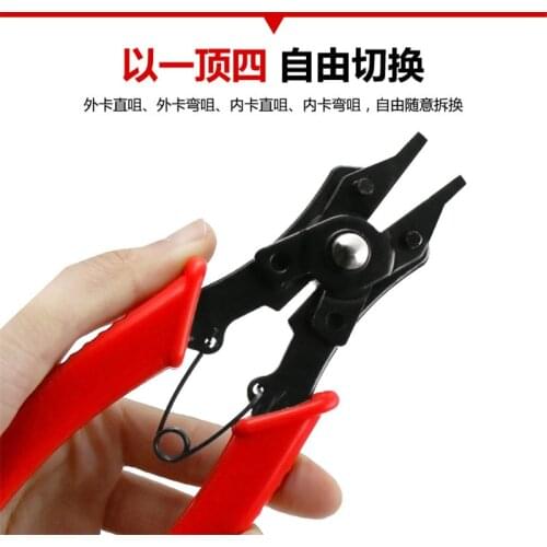 Alloet 4 in 1 Flexible Head Snap Ring Pliers Circlip Combination Retaining Clip Circlip pliers Retainer pliers
