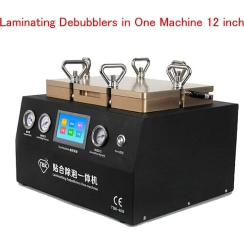 Laminating Debubblers In One Machine 12 Inch Laminating Machine 2 In 1 LCD Touch Screen Air Bubble Adhesive Remover TBK408