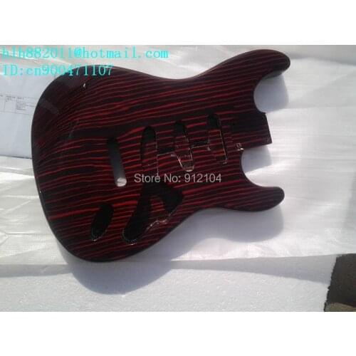 Free shipping new Big John single wave electric guitar with zebra wood body and neck F-1997