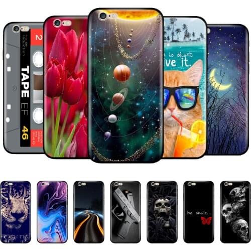 For iphone 5s 5 s se 2016 4.0" Case silicon soft phone Cover On Apple iPhone 6s 6 s plus Funda coque Shell bumper black tpu case