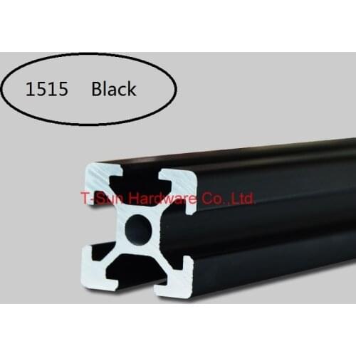 Black Aluminum Profile Aluminum Extrusion Profile 1515 15*15 commonly used in assembling device frame, table and display stand