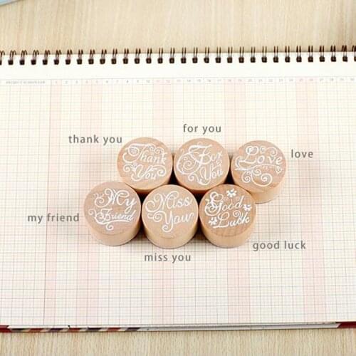 DIY Blessing Wooden Rubber Stamps Decorative Photo Album Diary Stamp scrapbooking deco H020