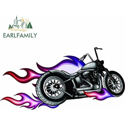 EARLFAMILY 13cm x 6.6cm for Fiery Sports Motorbike Racer Variation JDM Car Stickers Waterproof Fashion Decals Graffiti Sticker