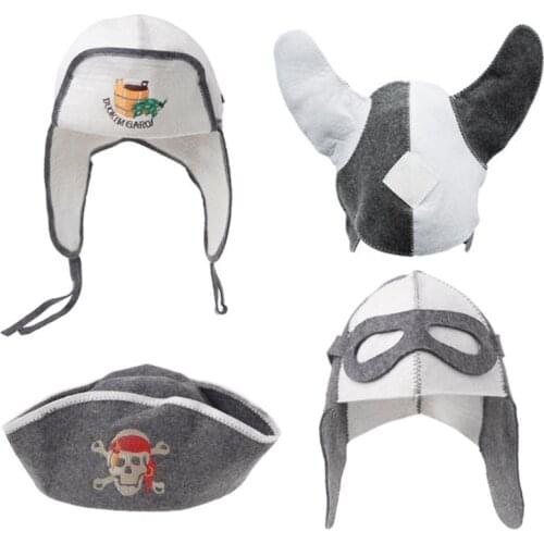 Wool Felt Sauna Hat Anti Heat Russian Banya Cap For Bath House Head Protection Drop Shipping