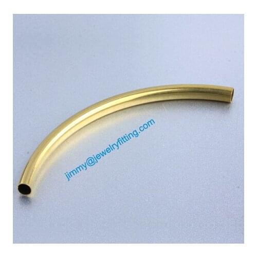 Jewelry findings Raw Brass matel spacer tube beads Pave tube beads tube 5*85mm