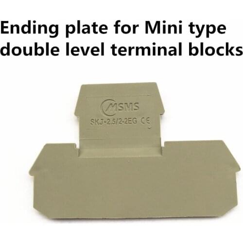 Covers, ending plate for Mini type doule level terminal blocks/connection terminal (SKJ-2.5/2-2EG)