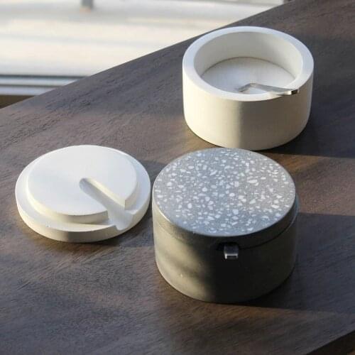 Concrete Kitchen Condiment Box Silicone Mold Cement Gypsum Handicraft Mould