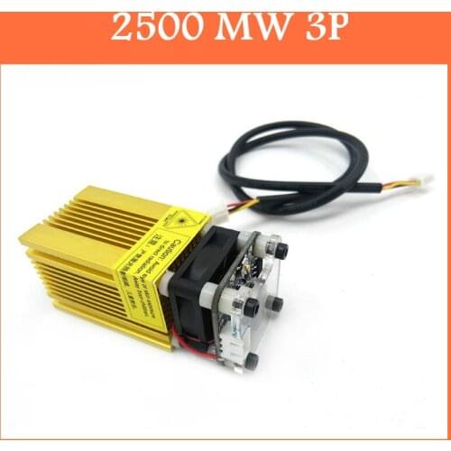 2500mW 445nm 3P laser 12V Blue Laser Module ,With TTL/PWM,2.5W Can Control Laser Power And Adjust Focus