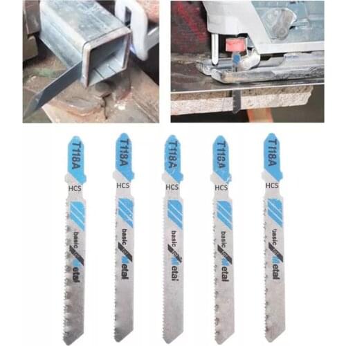 5 Pcs/set Reciprocating Saw Blades HSS T118A Jig Saw Blades Wood Metal Fast Cutting 53mm/2.13" Jigsaw Blade