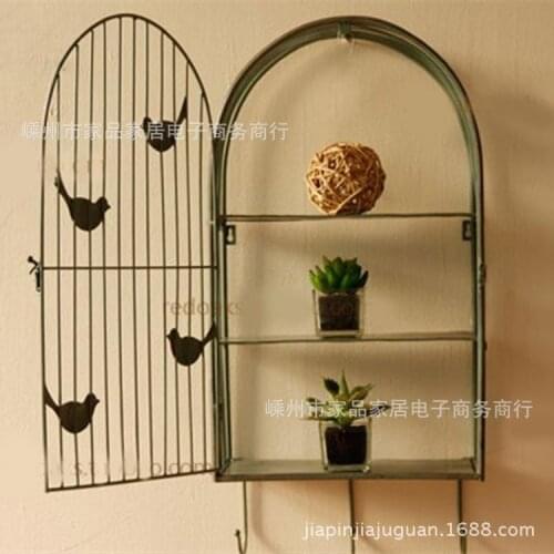 Markor bird cage flower green do the old wrought iron racks with hook home wall hangings