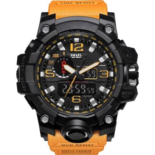 Multi-Functional Waterproof Mens Quartz Watch Outdoor Sports Dual-Display Shock Resistant Digital Watch Luminous Watch For Boy