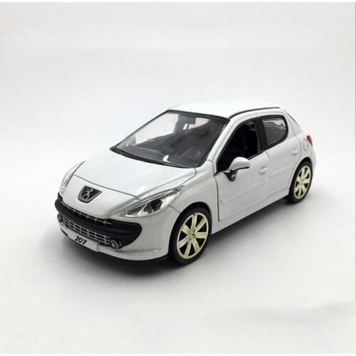 Diecast Alloy 1:32 Scale Classic Peugeot 207 French Car Model Vehicle Toy Decoration Collectible Display Gift Boys Toys Show
