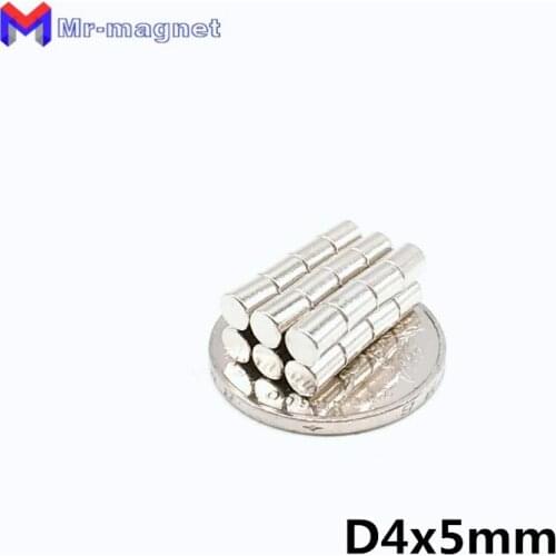 1000pcs 4x5mm magnet D4*5 Super strong sticking neo neodymium magnets N35 D4x5, 4mmx5mm permanent magnet 4x5 4*5mm magnet