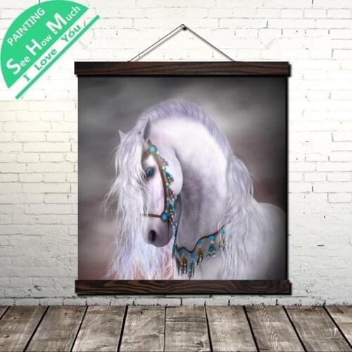 Prince Charming White Scroll Painting Canvas Vintage Poster and Print Wall Art Picture Living Room Bedroom Farmhouse Decoration