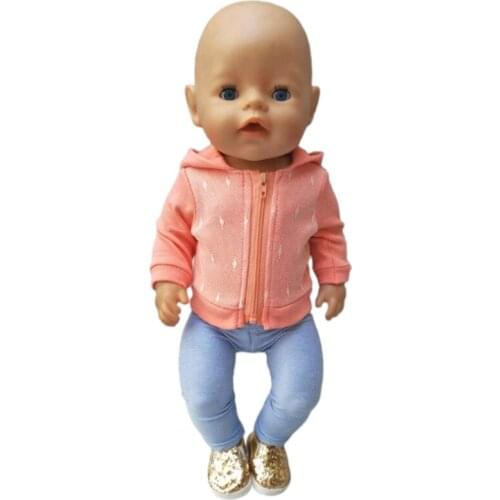 Fits for 43cm Bebe Born Doll Casual Shoes Black Golden Color 18 Inch Girl Doll Sneacker Shoes Doll Accessories