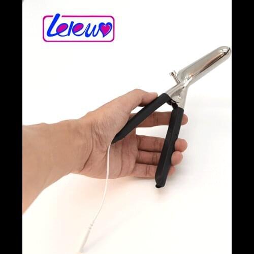 Electric Shock Accessories Anal Speculum Expander Stainless Steel Vaginal butt plug dilator adult erotic sex Toys for man Women