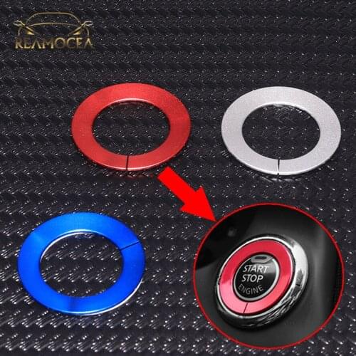 Reamocea For Infiniti Q50 Q60 QX60 2014-2017 Car Styling Ignition Engine Start Stop Push Button Cover Ring Decorative Trim