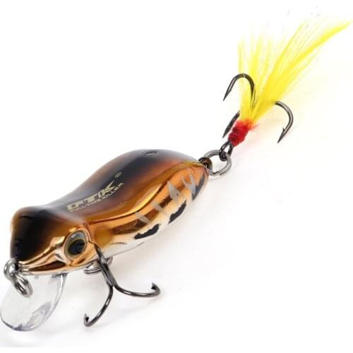 Fishing Lure Frog AD-Sharp Treble Hook Carbon Steel 3D Eyes 2X Class Strength High-Definition Simulation Fish Shape