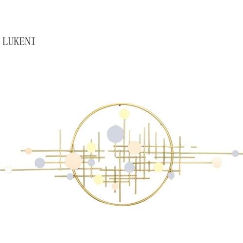 Nordic Light Luxury Iron Art Home Living Room Wall Decoration Background Wall Creative Bedroom Metal Wall Hanging Art Pendant