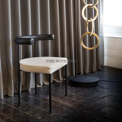 Nordic iron art dining chair modern minimalist net red chair home desk chair milk tea cafe negotiation leisure chair