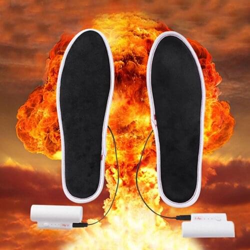 Unisex Electric Heated Insoles for Shoes Winter Warmer Foot USB Charging Heating Insole Boots Rechargeable Heater Pads Soles