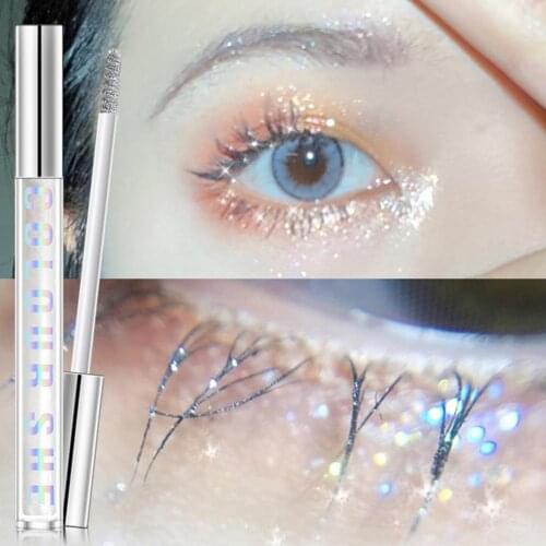 Fairy’s Tear Diamond Eyelash Mascara Glitter Shiny False Eyelashes Thick Long Cross Eye Lashes Mascara Eyelash Extension