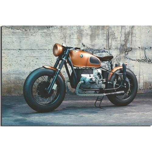 Retro Style Bike R80 Poster Wall Art Picture Canvas Prints DIY Framed Painting for Home Decor