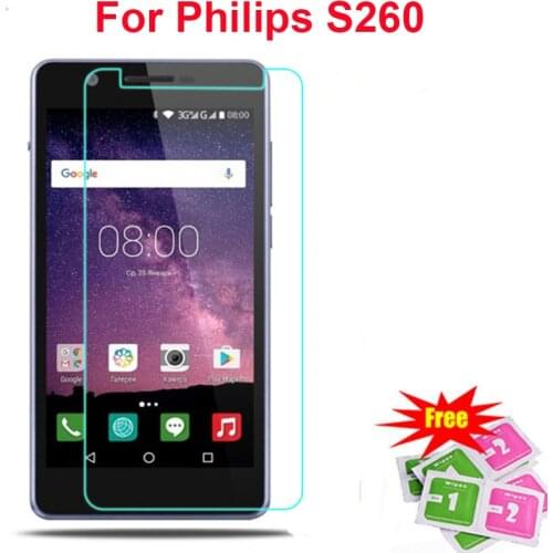 For Philips S260 Screen Protector 5.45" 9H Front Phone Film Explosion Proof Tempered Glass For Philips S260 S 260 Glass Cover