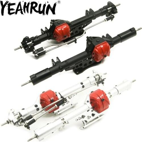 YEAHRUN Alloy Aluminum Metal Front&Rear Axle Assembled for Axial Wraith 90018 90020 1/10 RC Crawler Car Upgrade Parts