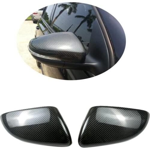 1 Pair Rearview Mirror Cover Carbon Fiber Side Rear View Mirror Cover Caps for Golf MK6 Golf 6 R VI 2009 - 2013