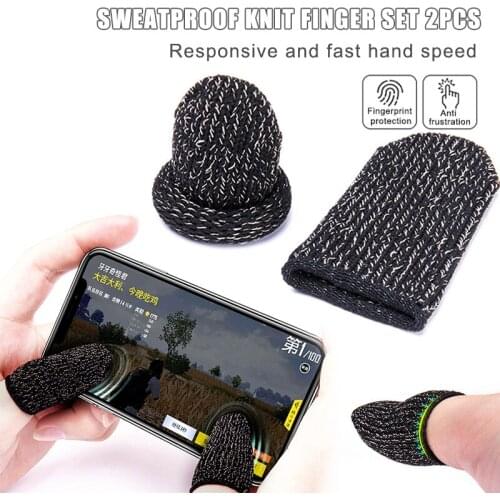 2Pcs/Set Gaming Finger Sleeves Anti-slip Anti-sweat Protection for Phone Games DU55