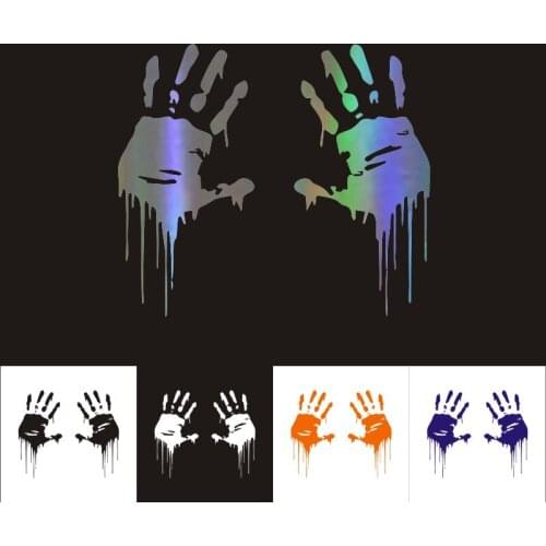 7.7*15cm Car Sticker Blood Hand Car Bumper Stickers and Decals Car Styling Decoration Door Body Window Vinyl Stickers