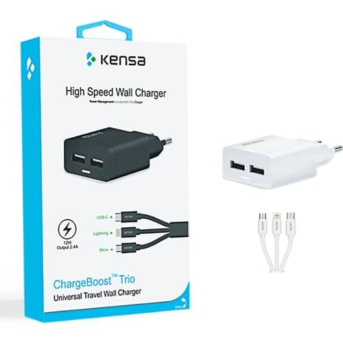 HC-202 TRIO Mobile Phone Charging Power Adapter