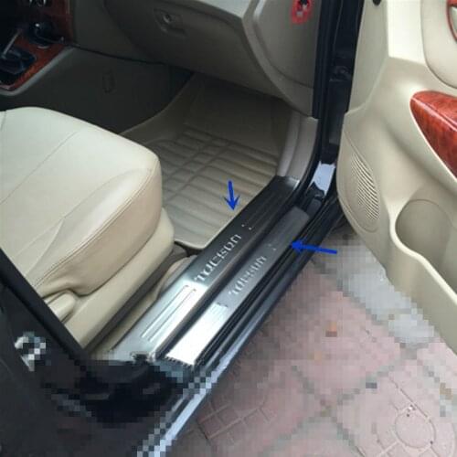 ACCESSORIES FOR HYUNDAI TUCSON 2006 2007 2008 2009 2010 2011 2012 2013 2014 WELCOME PLATE DOOR SILL STAINLESS STEEL TRIM 8PCS