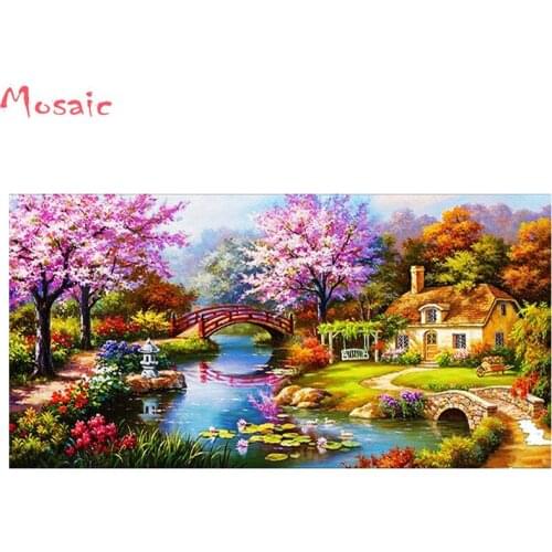 Diy Diamond Painting Cross Stitch Dream Home Diamond Embroidery Cabin Scenery resin full square Drill Picture mosaic crafts