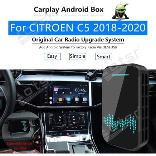 Car Radio Carplay Android Ai Box For CITROEN C5 2018 2019 2020 Multimedia Player Apple Carplay Box Wireless Upgrade Mirror Link