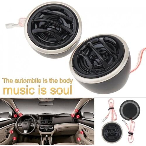 2pcs 12V 130W Car Mini Dome Tweeter Car Speaker High Efficiency Loudspeaker Loud Speaker Super Power Audio Sound car tweeters