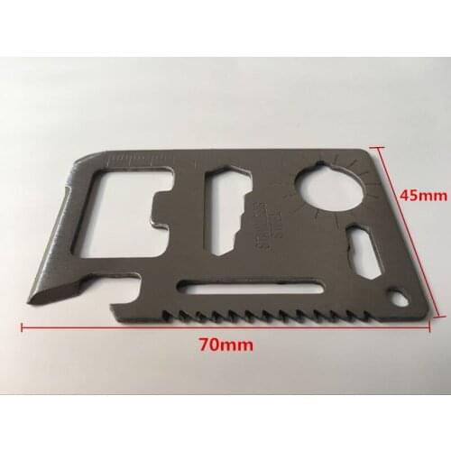 Freeshipping 10pcs/50pcs Survival multifunctional tool knife saber camping card knife present gift