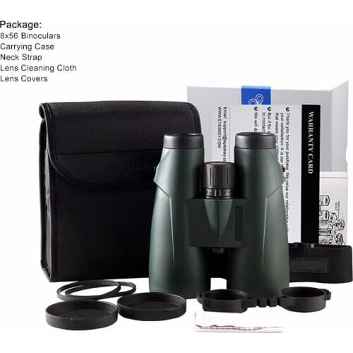 Green/Black 8x56 Professional Binoculars Waterproof Camping Hunting Non-infrared night vision Binocular Telescope