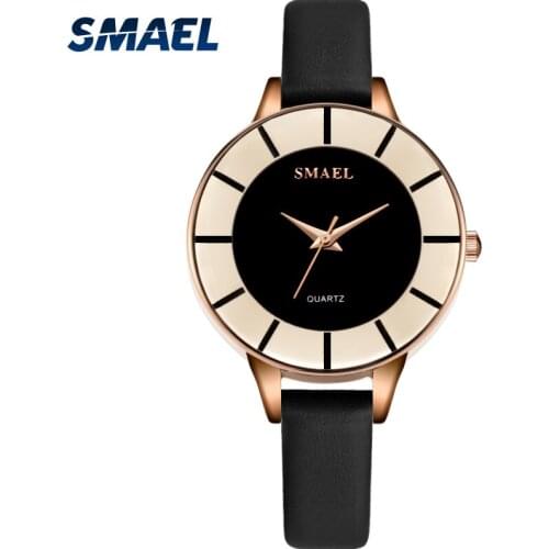 Women Watches Waterproof Rose Gold SMAEL Ladies Watch Leather Quartz Wristwatches relogio frminino Fashion Watches Women Luxury