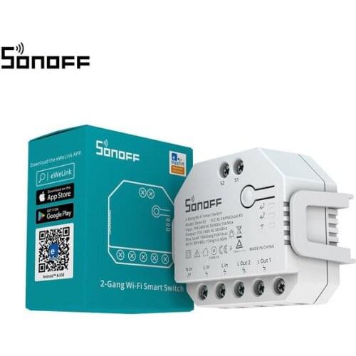 SONOFF DUALR3 Dual Relay Module Smart Wifi DIY Switch Two Way Power Metering 2 Gang/ Way Switch Timing Smart Home eWeLink APP