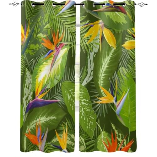 Hawaii Tropical Palm Leaves Curtains For Living Room Modern Window Curtains For Bedroom Curtains Drapes Blinds